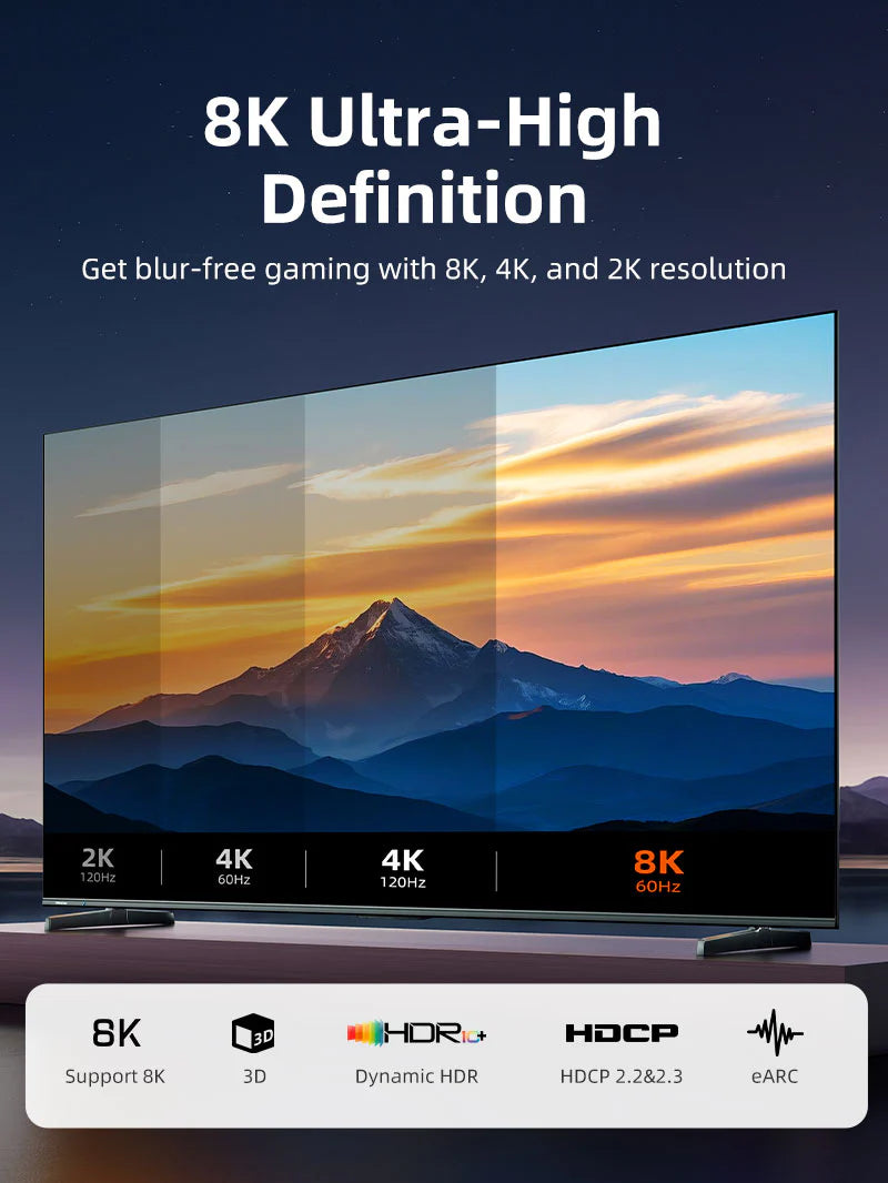 Adaptador HDMI 2.1 Macho a Hembra de 270 Grados 8K Ultra HD Codo CABLETIME S2169