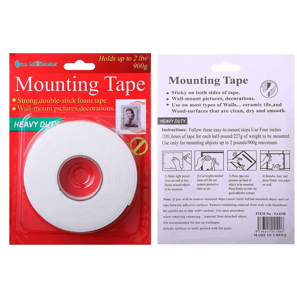 12 Cintas de Montaje de Doble Contacto Heavy Duty (900g) 18mm x 5Y S2131