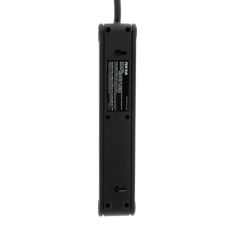 Extensión de 6 Tomas Universales FORZA PS-1006B Cable de 3 Metros Regleta S2065
