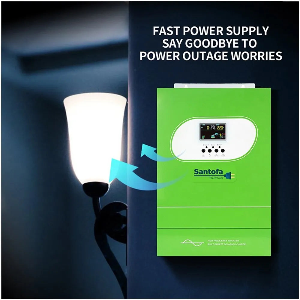 Inversor Híbrido Onda Senoidal Pura | 48V | 5500W | 100A MPPT | SANTOFA S1881