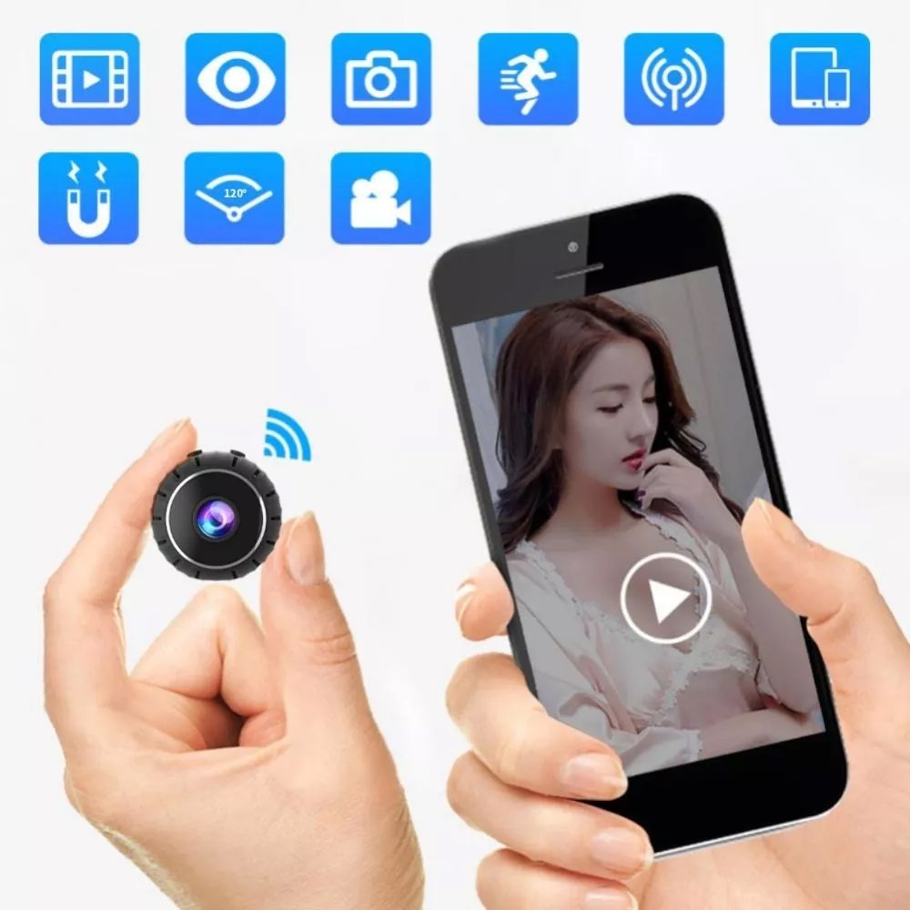 Mini Cámara Espía Inalámbrica Wifi Infrarrojo Imán Ipc-nx11 1080p S1483