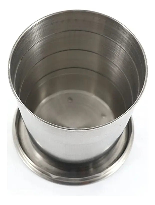 Taza Plegable de Acero Inoxidable Portátil para Camping y Exteriores (8.5 oz) S2160