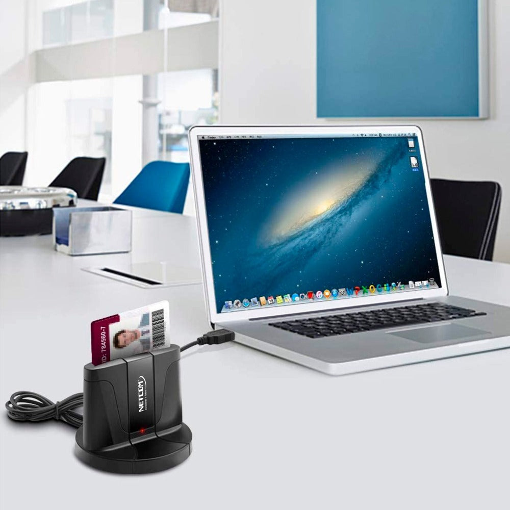 Lector de DNI Electrónico Smart Card NETCOM USB 2.0 S1105
