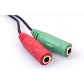 Cable De 2 Jack 3.5mm Estéreo A Plug 3.5mm Trrs - Negro S0236