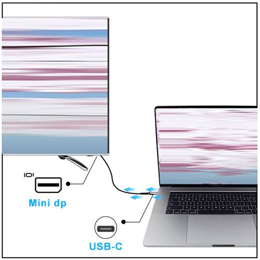 Cable Adaptador USB-C a Mini DP DisplayPort de 1.80 Metros NETCOM S1323