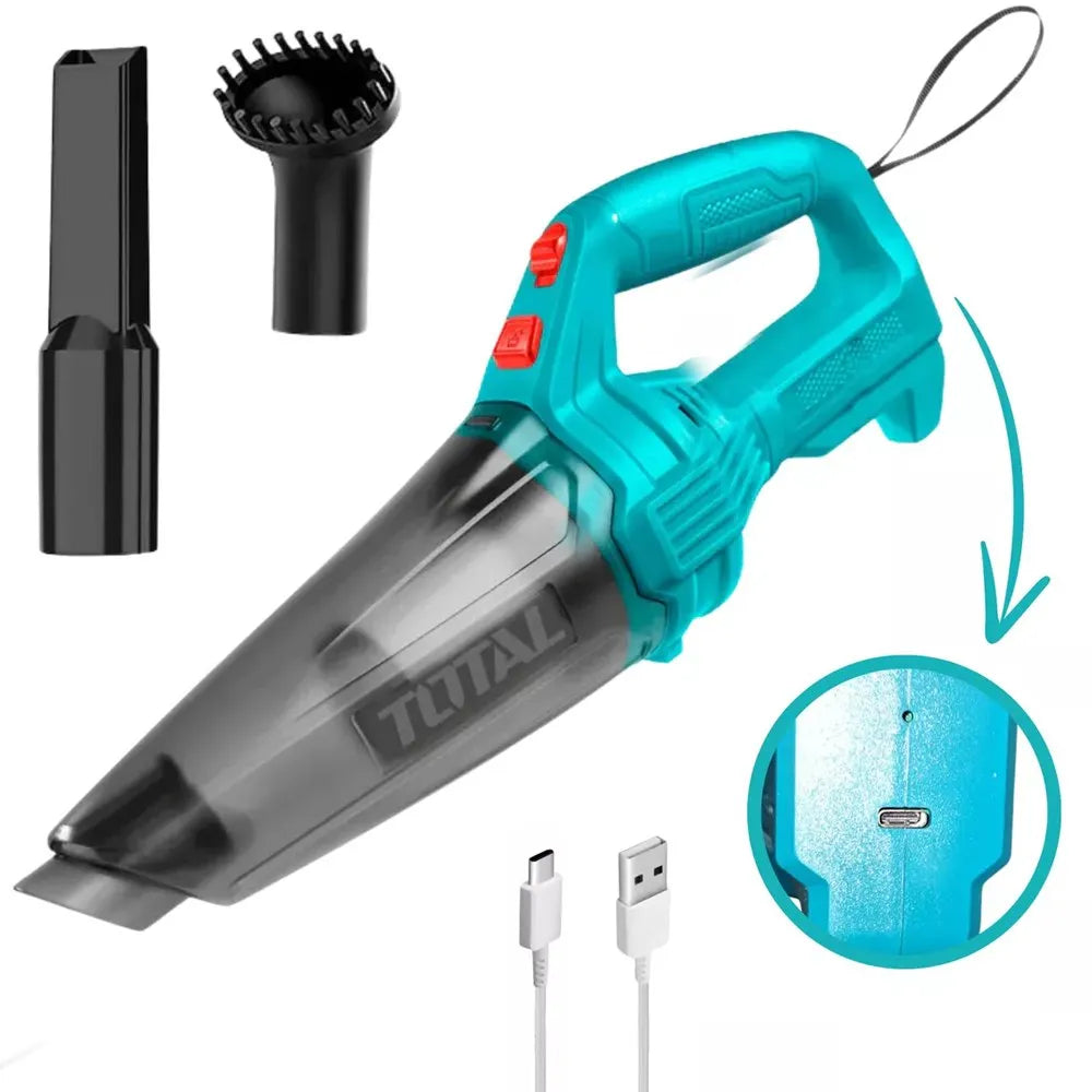 Aspiradora de Mano Inalámbrica TOTAL 2000mAh | Recargable USB-C S1822