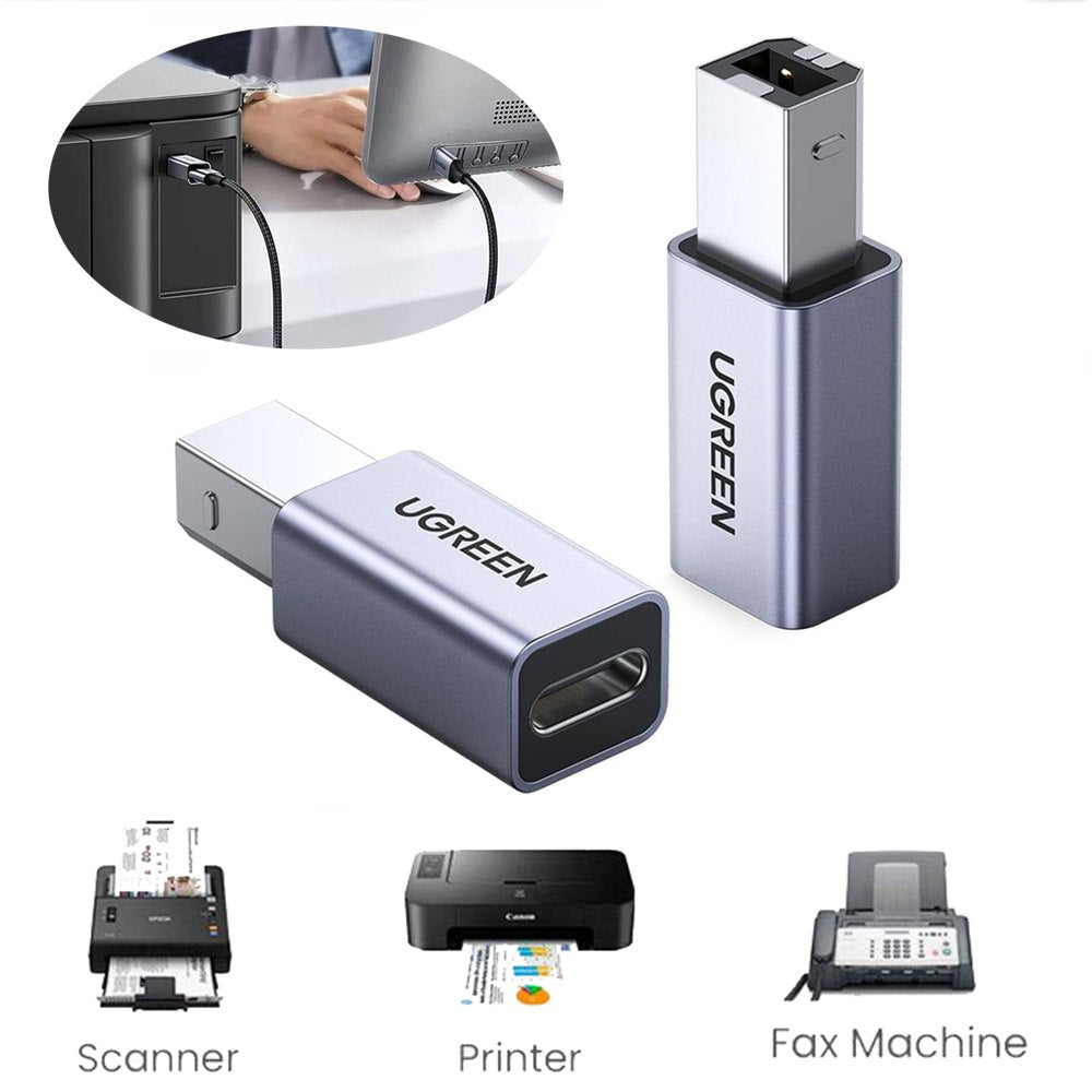 Adaptador USB-C a USB 2.0 Tipo B UGREEN | 480 Mbps | Gris S1423