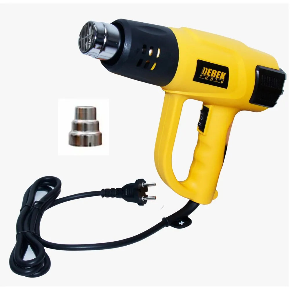 Pistola de Calor 2000W Derek Tools Flujo Aire Caliente Empaque S1661