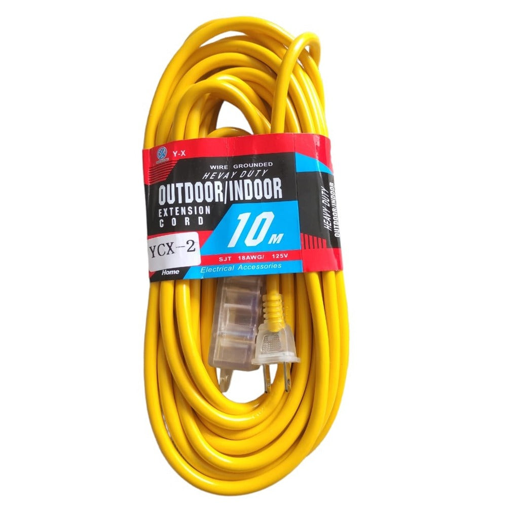 Extensión eléctrica cable vulcanizado de 3 tomas 10M S1048