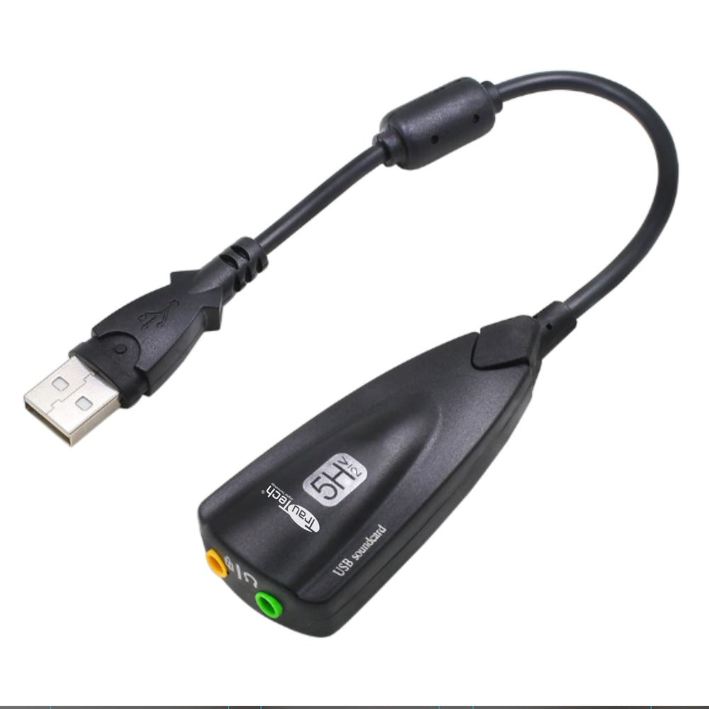 Tarjeta de Sonido Externa Usb 7.1 USB a Audio y Microfono Trautech S1162