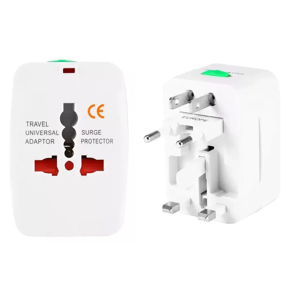 Adaptador Internacional Enchufe Universal Viajero 110v 220v + 2 USB TRAUTECH S1567