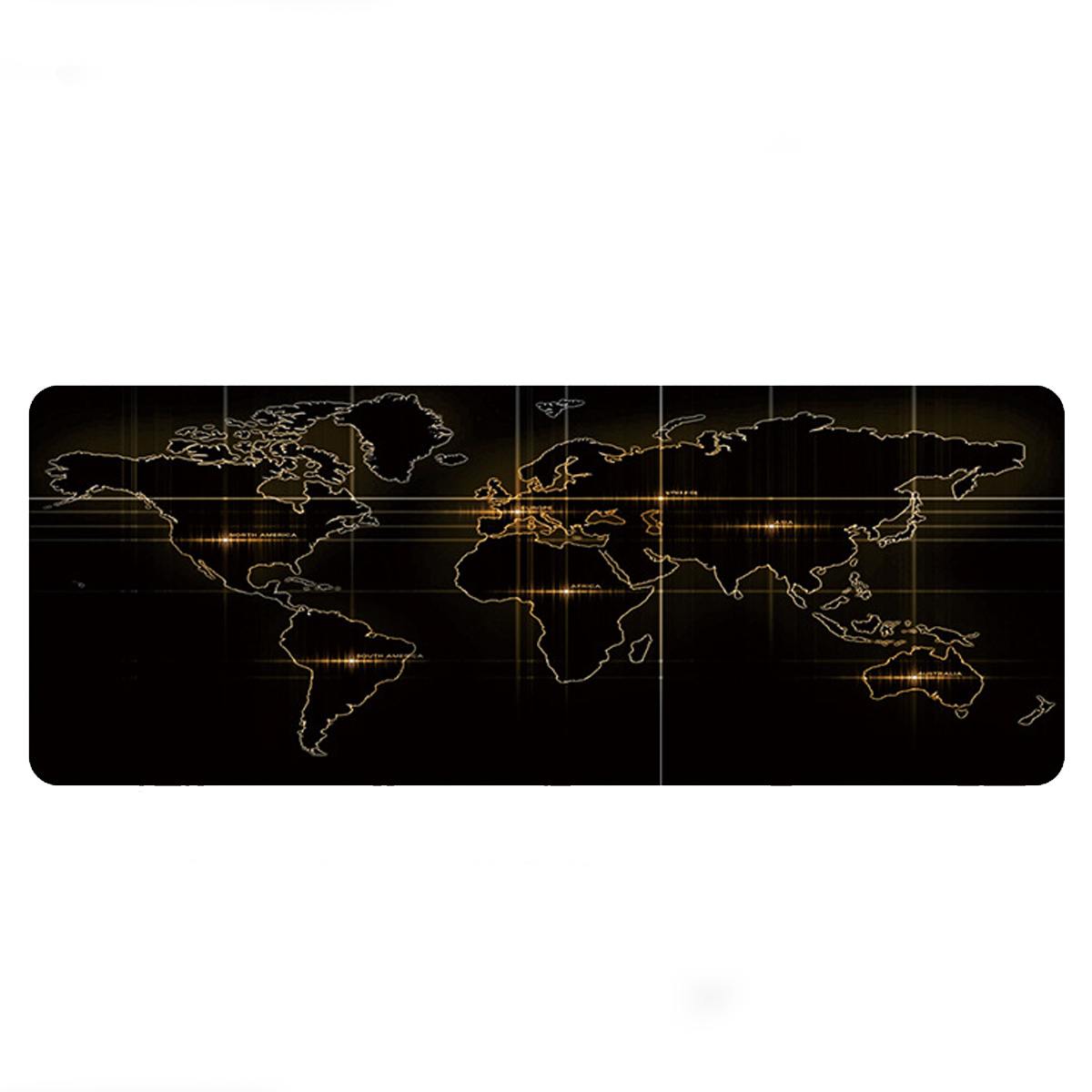 Mouse Pad Base de Escritorio Extra Large 80x30cm | Mapa Negro Tech S0931