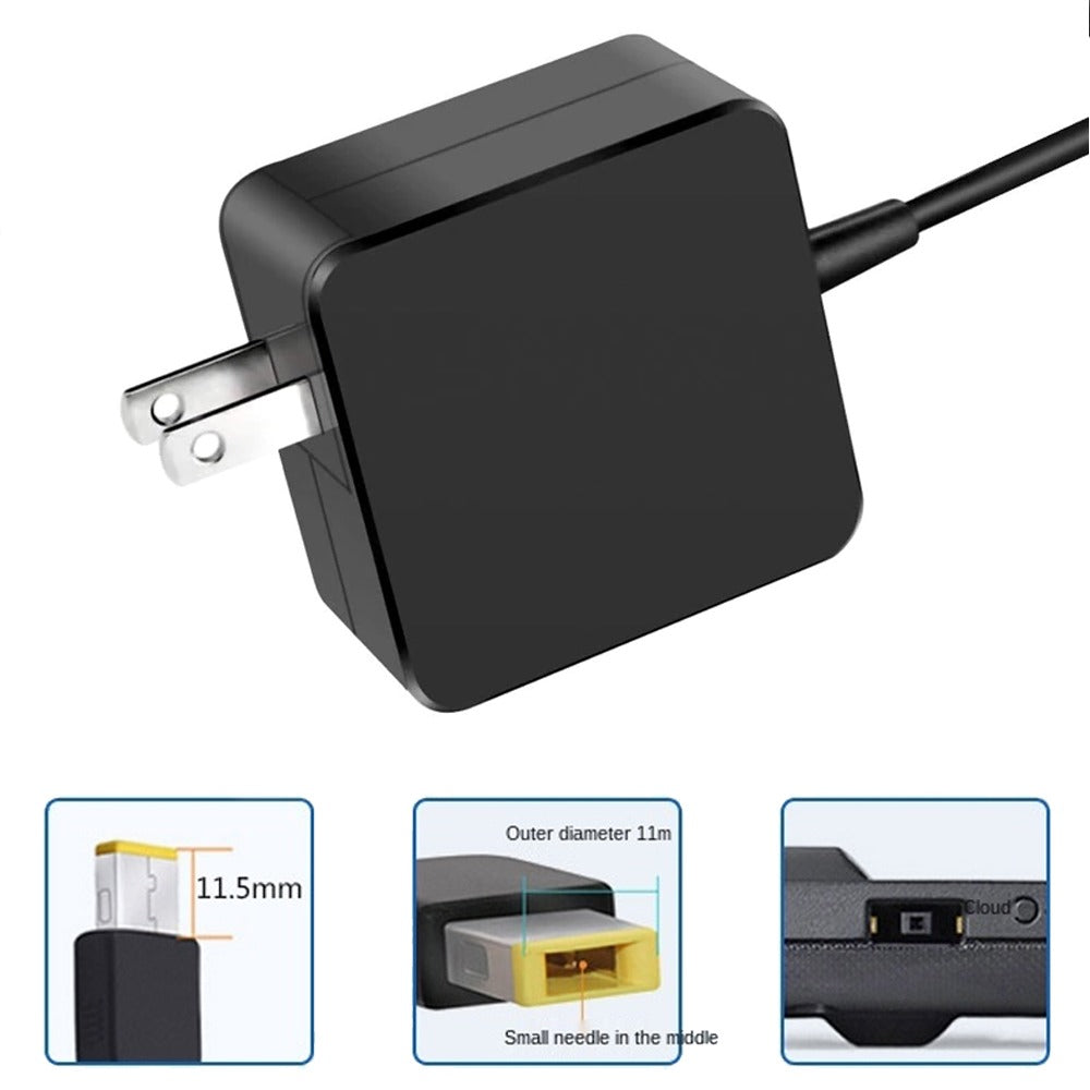 Cargador compatible Laptop Lenovo 20V 3.25A Punta USB Amarilla 65w S1044