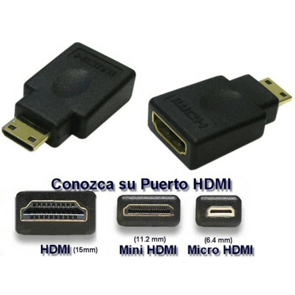 Adaptador Mini Hdmi Macho A Hdmi Hembra Audio Y Video S0555