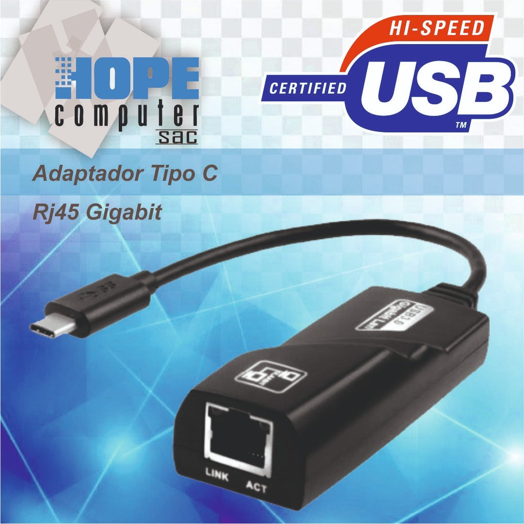 Adaptador USB 3.1 Tipo C a Rj45 USB LAN Ethernet S0192