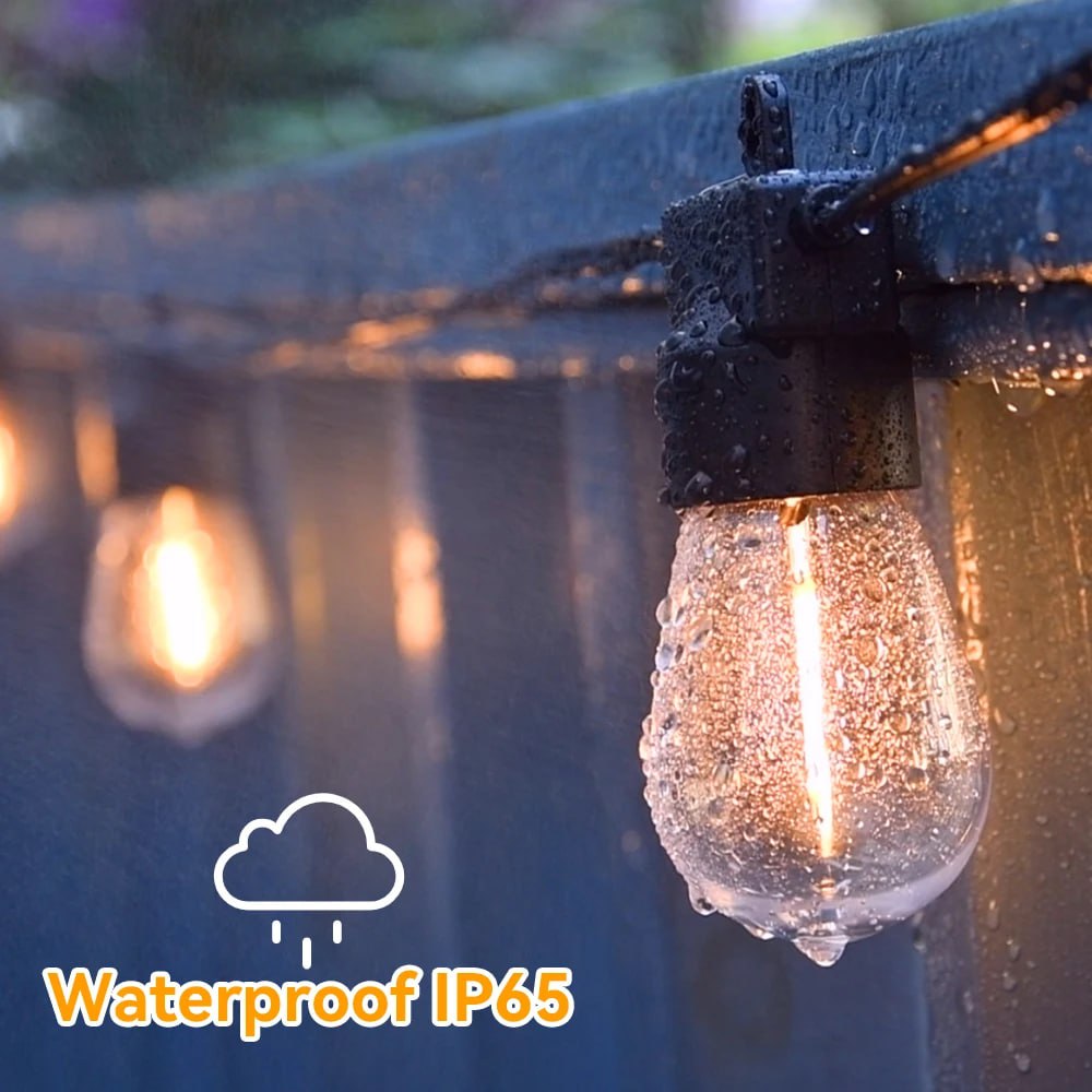 Guirnalda 15 Bombillas 15 metros LED Vintage Jardin Fiestas exterior S0818