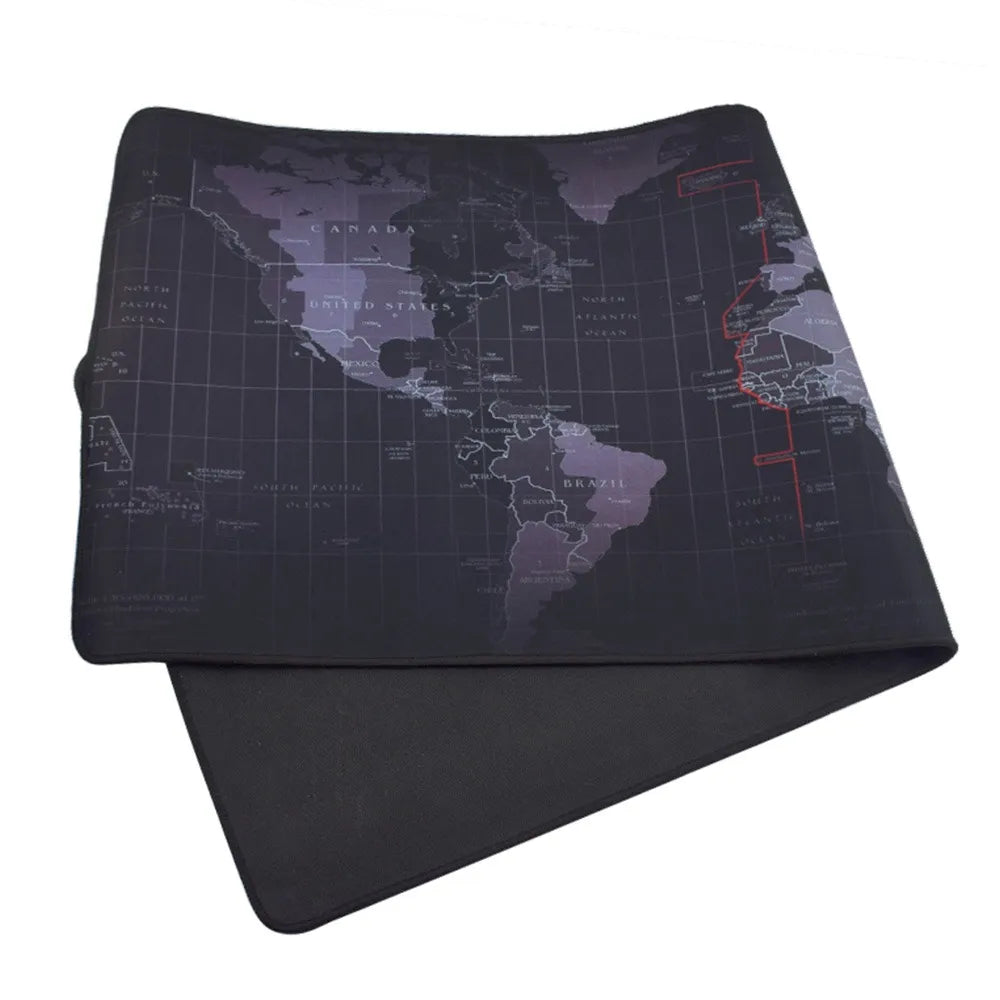 Mouse Pad Base de Escritorio Extra Large 80x30cm | Diseño Mapa Gris S0649-28