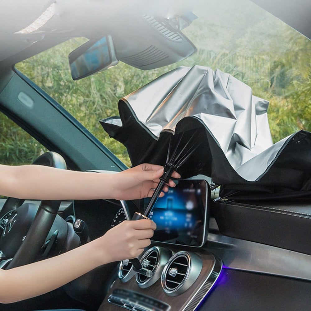 Parasol Interior de Parabrisas Tipo Sombrilla | Protección UV y Calor S1357