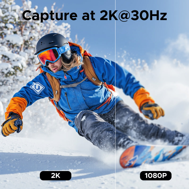 Tarjeta Capturadora de Video USB-C y USB-A UGREEN CM629 HDMI a 2K 30Hz 1080P 60FPS Aluminio OBS S2298