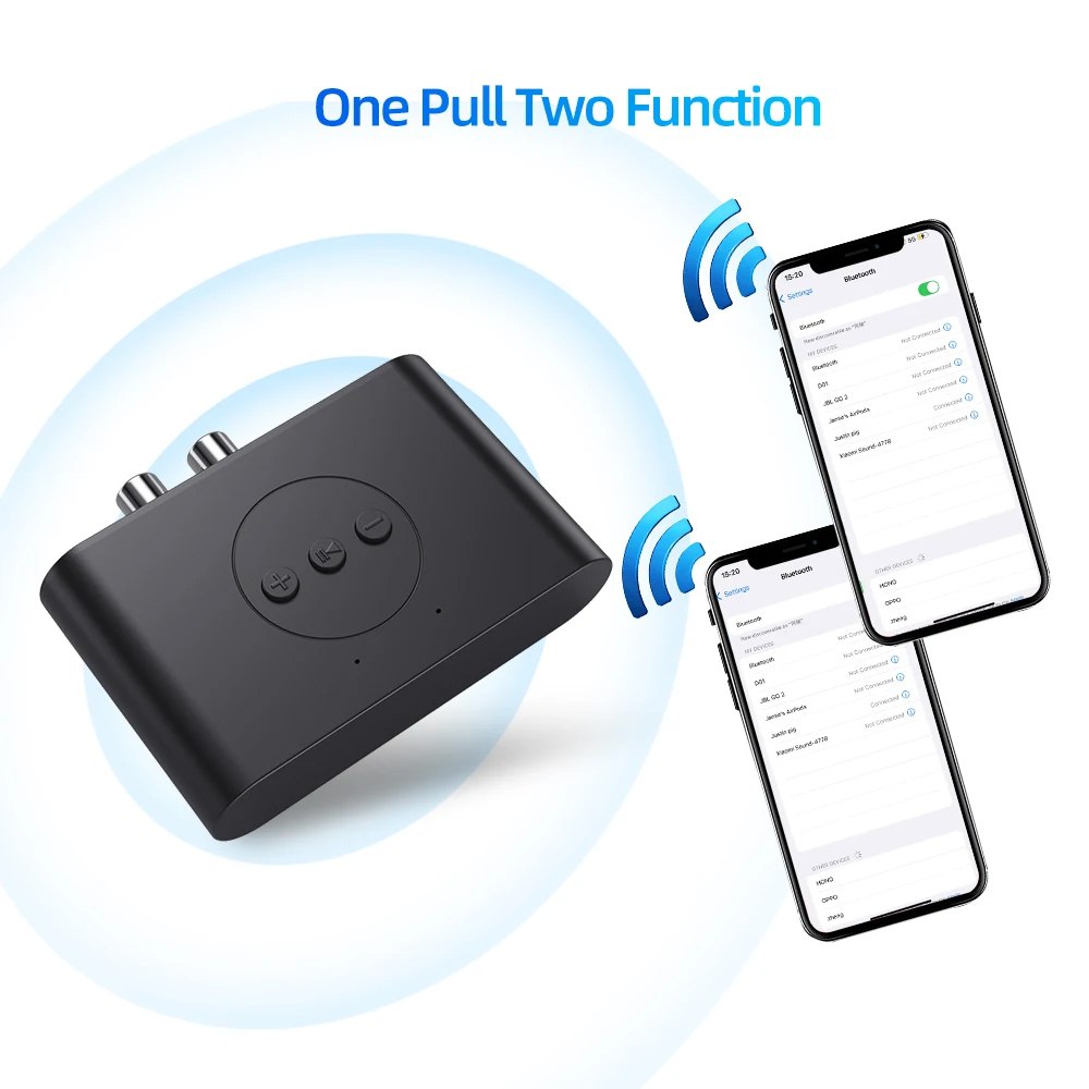 Adaptador Receptor Bluetooth 5.2 USB 2.0 RCA NFC 3.5mm S1641