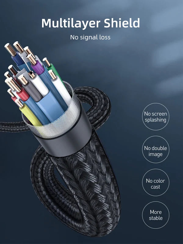 Cable DisplayPort a HDMI CABLETIME 1.8m 4K 60Hz Seguro Latch LED Indicador Nylon Trenzado s2278