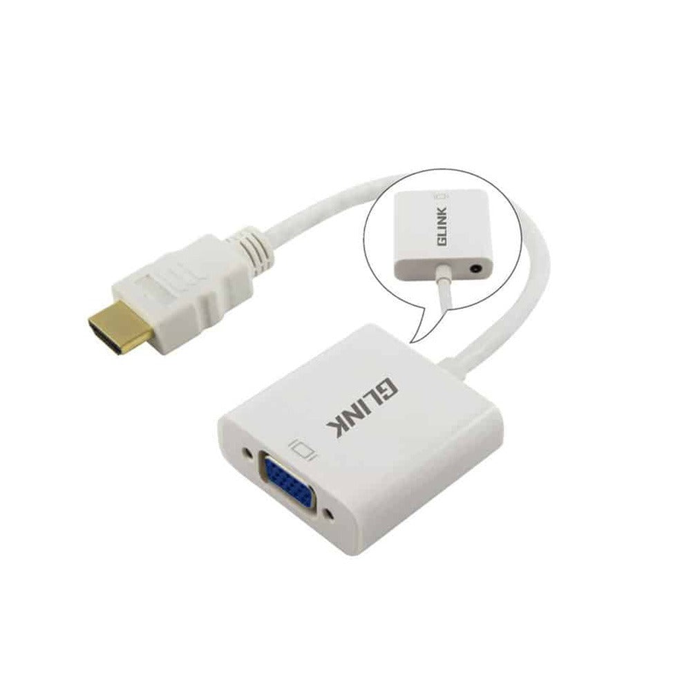 Adaptador Convertidor HDMI a VGA Glink + Audio 1080p Gl-001 S0752