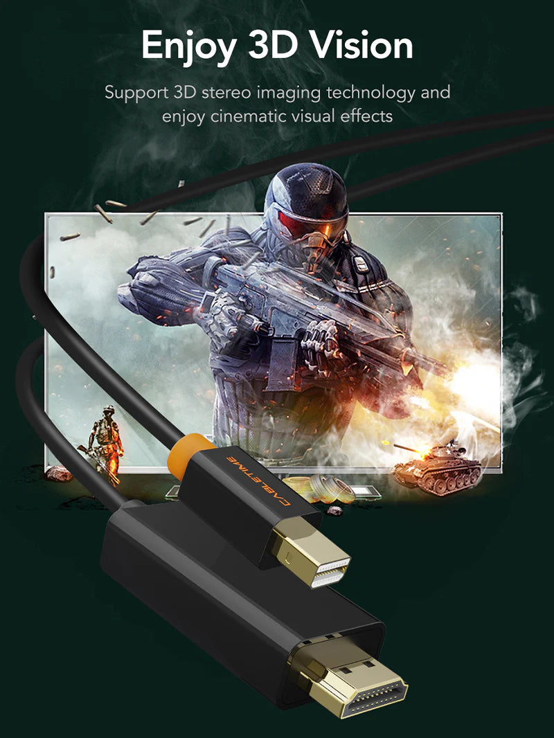 Cable Mini DisplayPort a HDMI Premium Full HD 1080p a 60Hz 1.8 Metros CABLETIME CD51K S2180