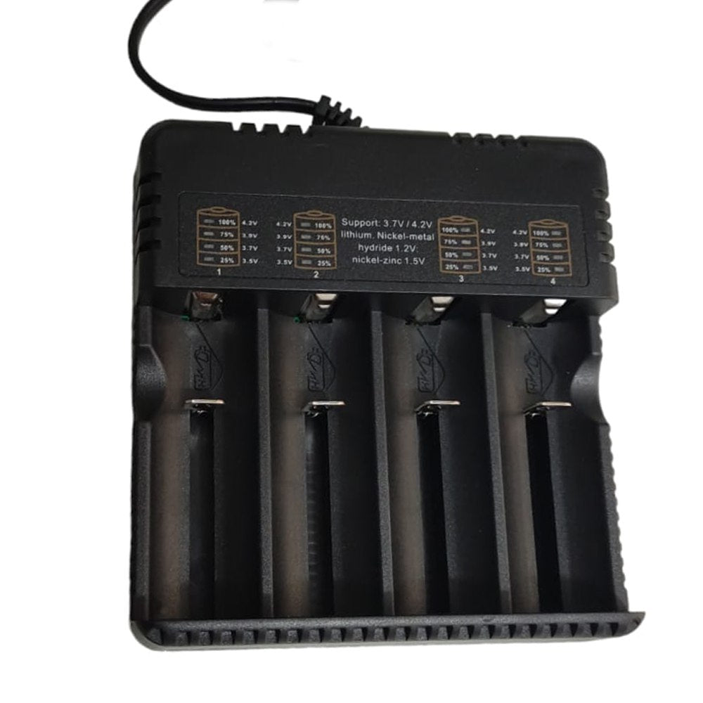 Cargador de pilas baterías recargables 4 puestos AA AAA 18650 26650 S1587