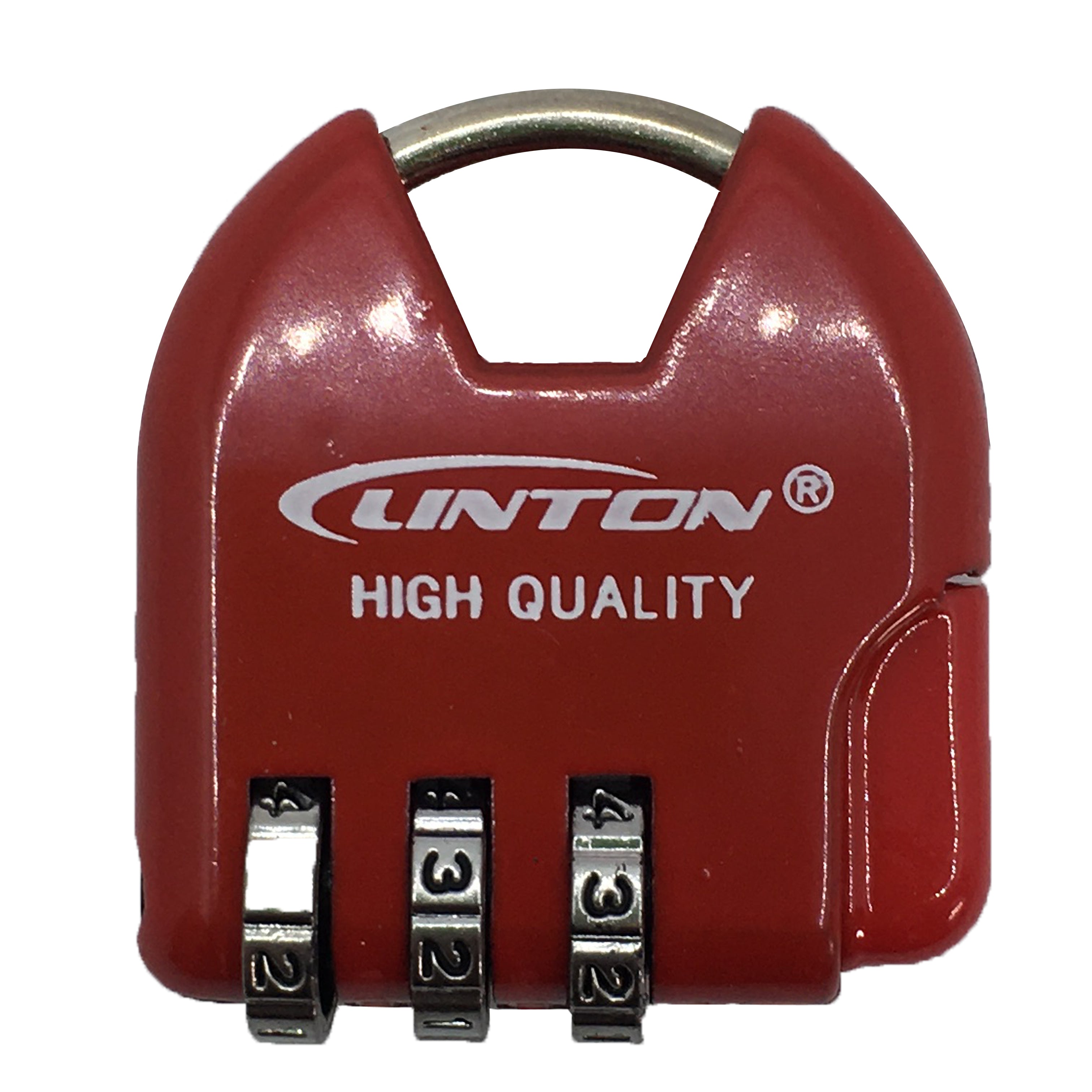 Candado Seguridad Linton para Mochilas Casillero Maleta Viaje 3 Dígitos Rojo S0656-2