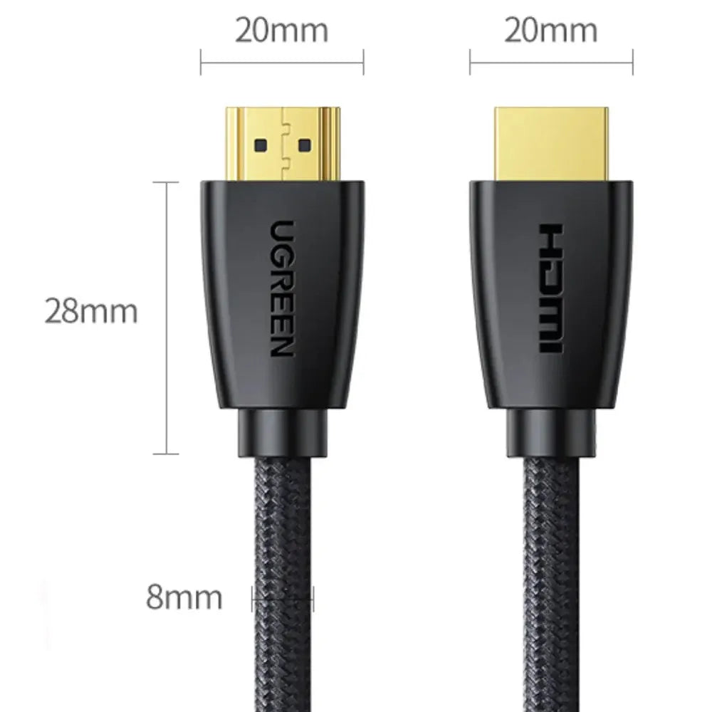 Cable HDMI 2.0 4k 60hz UGREEN Nylon Trenzado 3 Metros 3D Ultra HD S1509