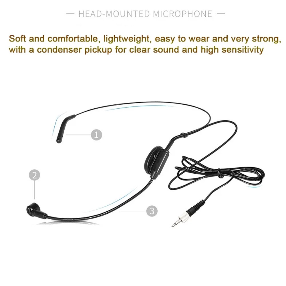 Kit Doble Micrófono wincha UHF inalámbrico 6.5mm 3.5mm ASTRID K83A S1438
