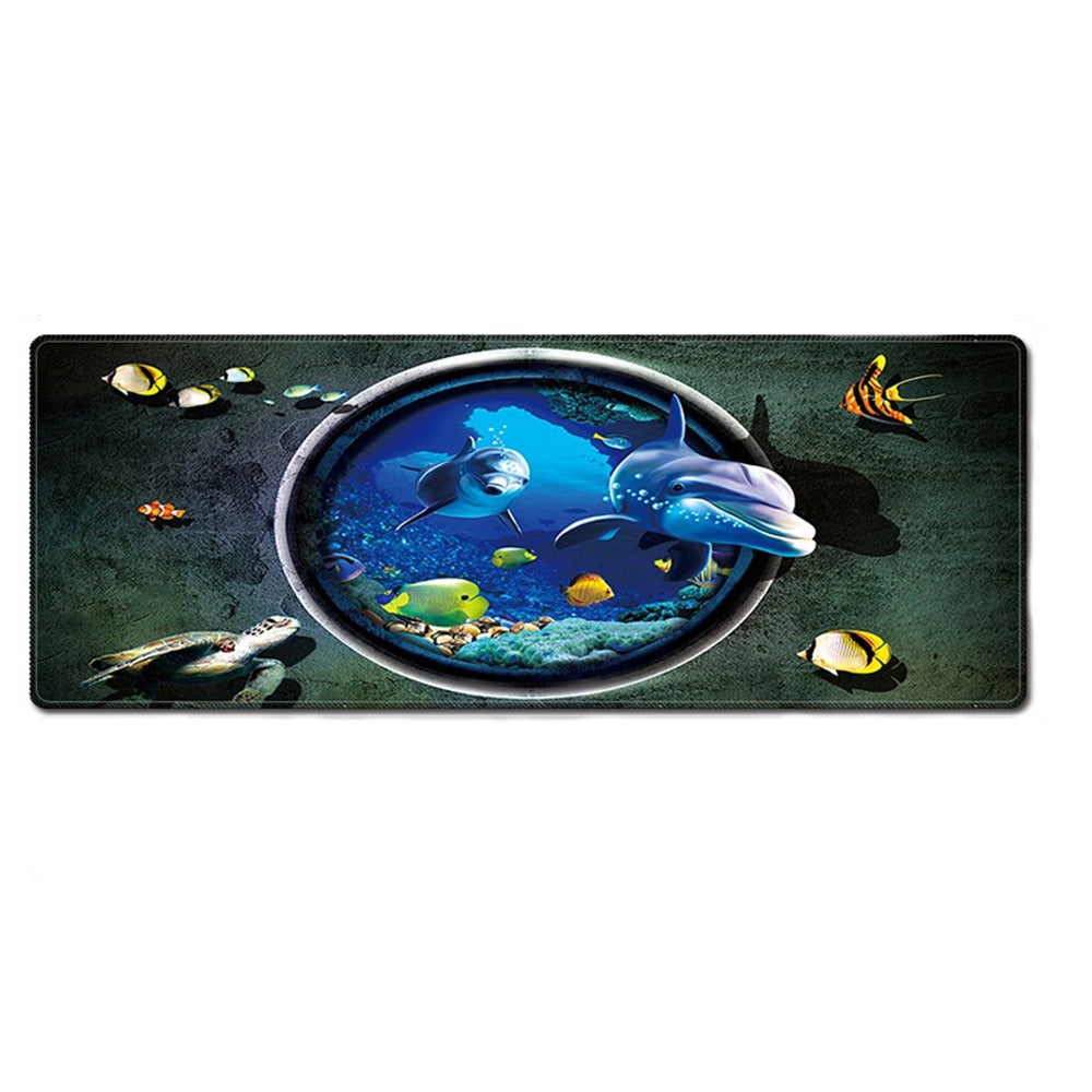 Mouse Pad Base de Escritorio Extra Large 80x30cm | Acuario 3D S0649-60