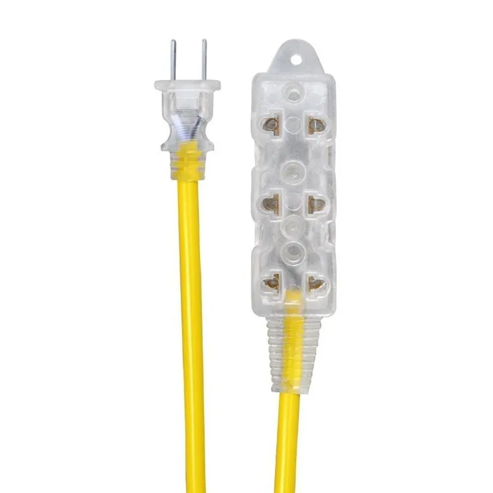 Extensión eléctrica cable vulcanizado de 3 tomas 3 Metros AWG 18 S1372