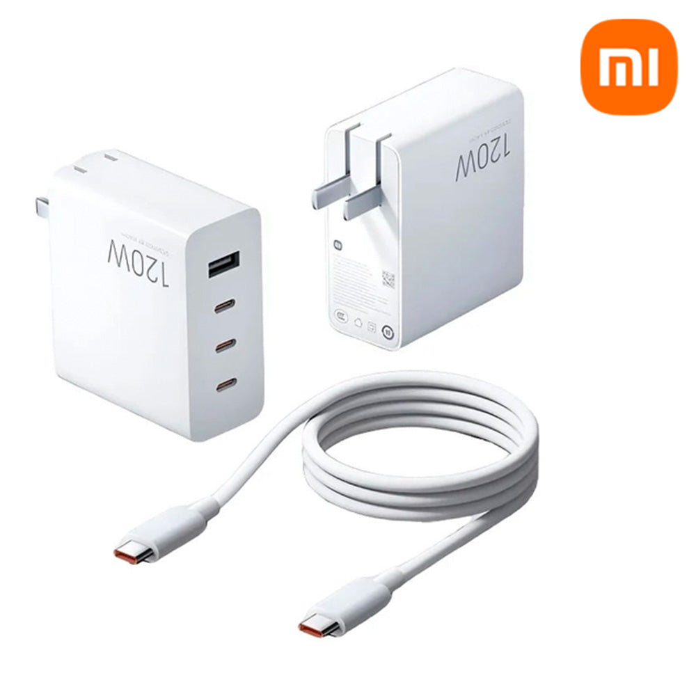 Cargador de Pared Xiaomi 120W GaN de 4 Puertos 3x USB-C + 1x USB-A S2114