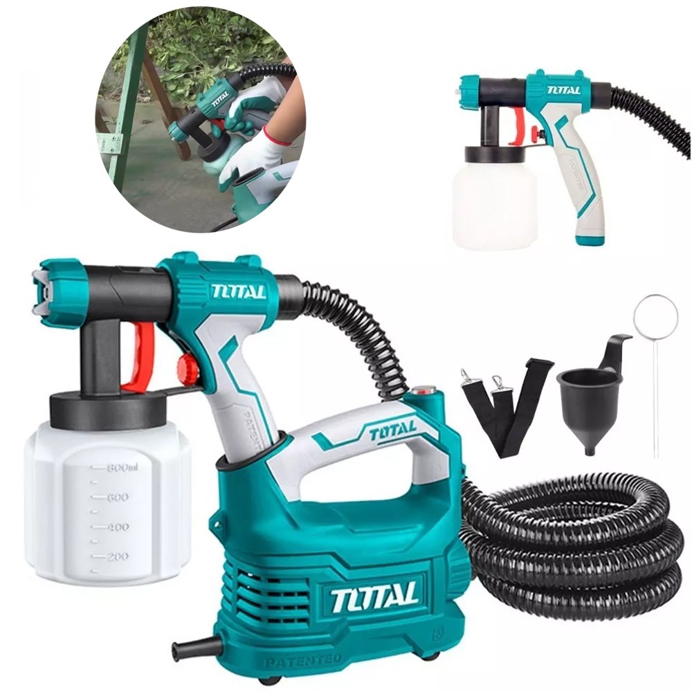 Pistola para pintar 550W con compresor TOTAL 800ml eléctrica S1592
