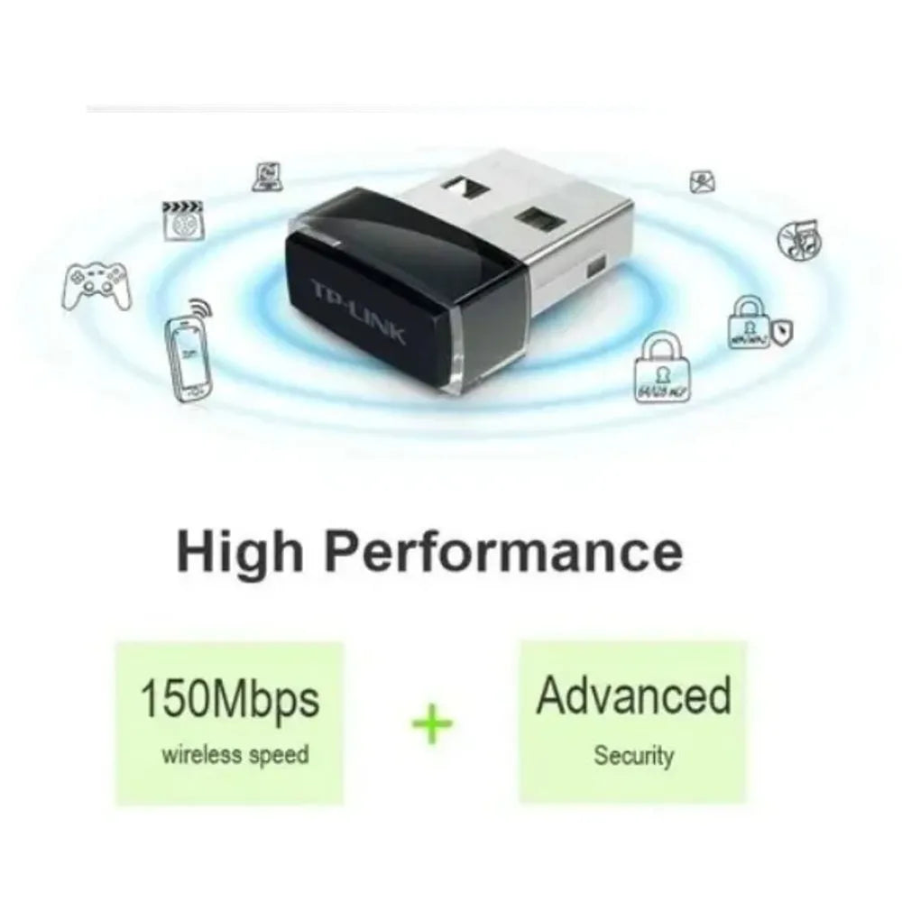 Adaptador Wifi Tp-Link Inalámbrico Nano USB N 150 Mbps Tl-wn725 S0712
