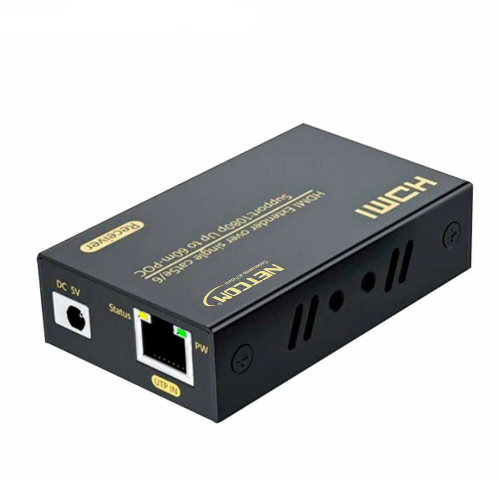 Extensión Extender Hdmi x Rj45 Utp Cat 5 6 7 Hasta 60 Metros NETCOM S1342