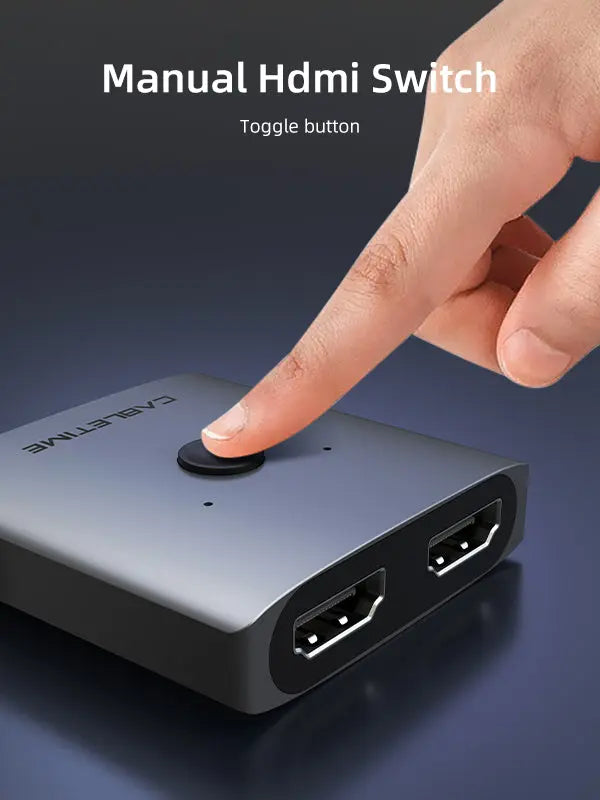 Switch Conmutador HDMI 2.0 Bidireccional 1 Entrada 2 Salidas / 2 Entradas 1 Salida 4K a 60Hz CABLETIME S2171