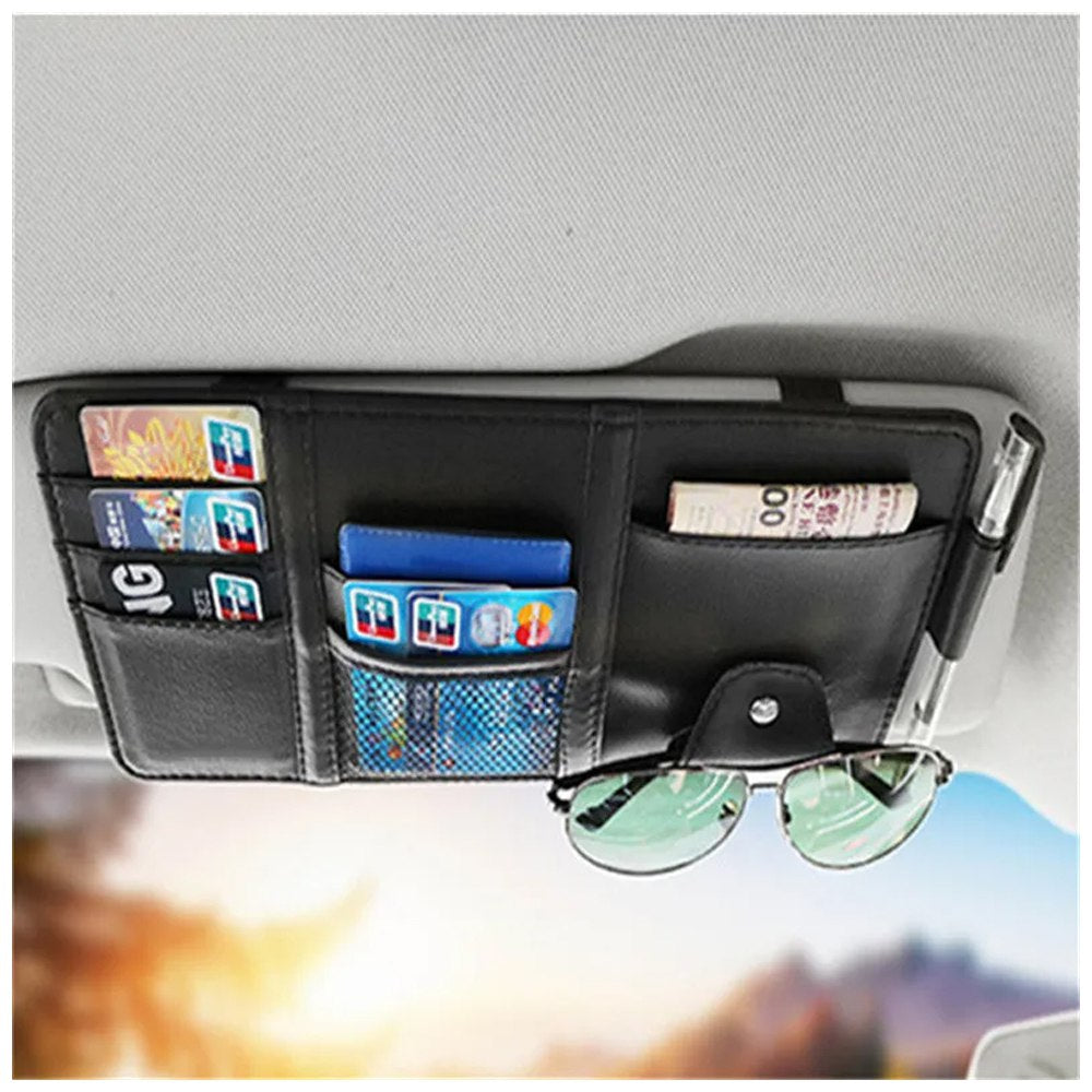 Organizador de Visera para Automóvil | Porta Gafas y Multi-Bolsillos S1529