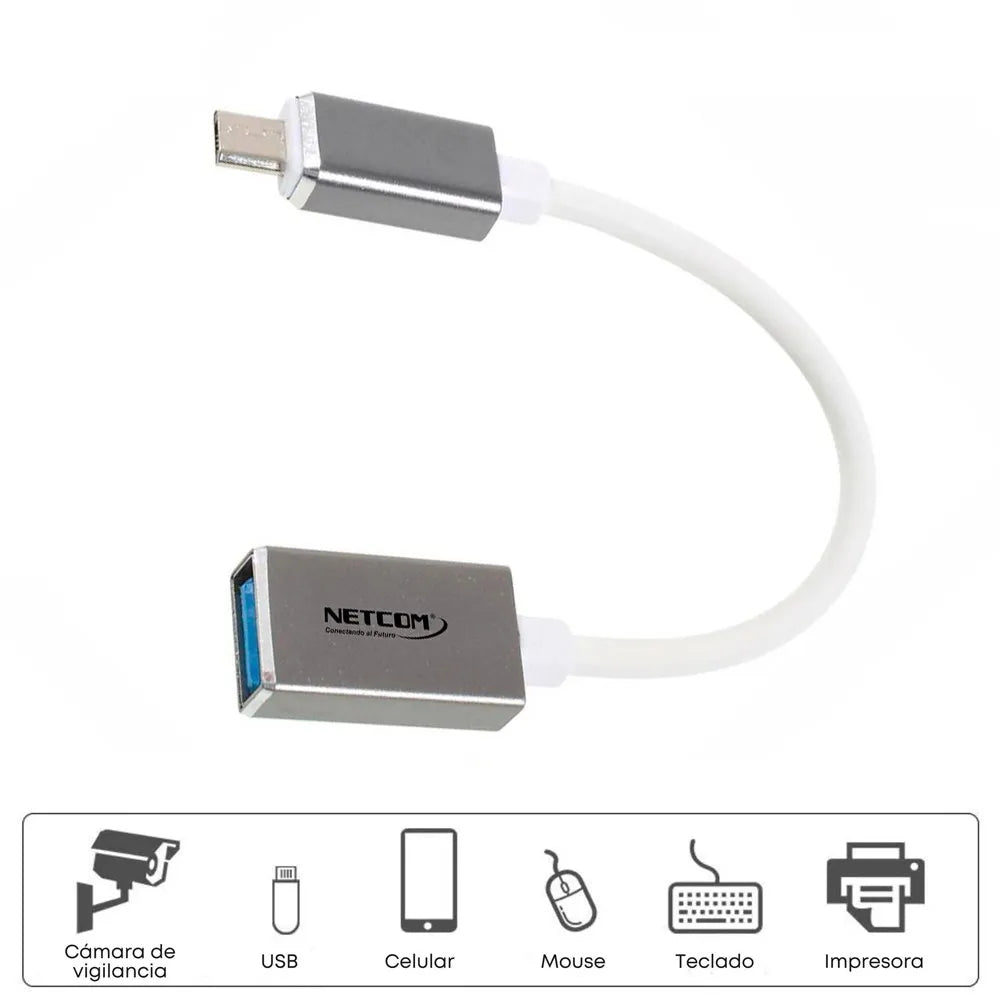 Cable Convertidor Adaptador OTG Micro Usb Macho a USB 3.0 Hembra S1556