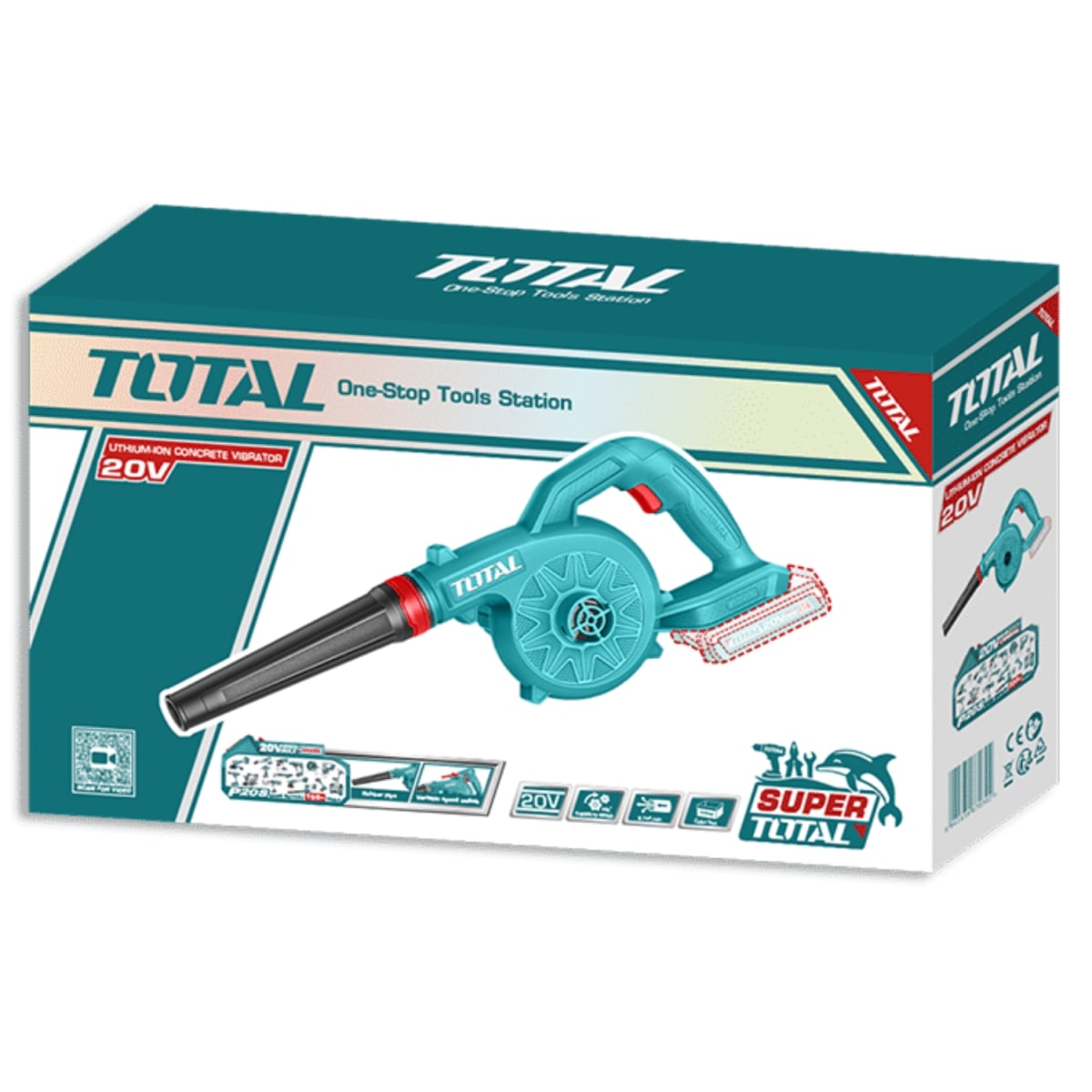 Sopladora Inalámbrica 20V TOTAL 18000 RPM 2.7 m³/min con Batería 2.0Ah y Cargador Plataforma P20S TABLI20781S2317