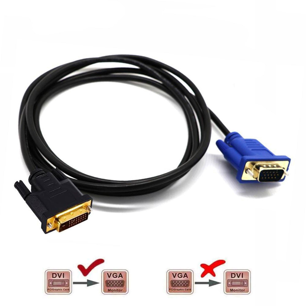 Cable Convertidor de Video DVI 24+5 a VGA Trautech de 1.80 Metros (PE-DV0085) S2149