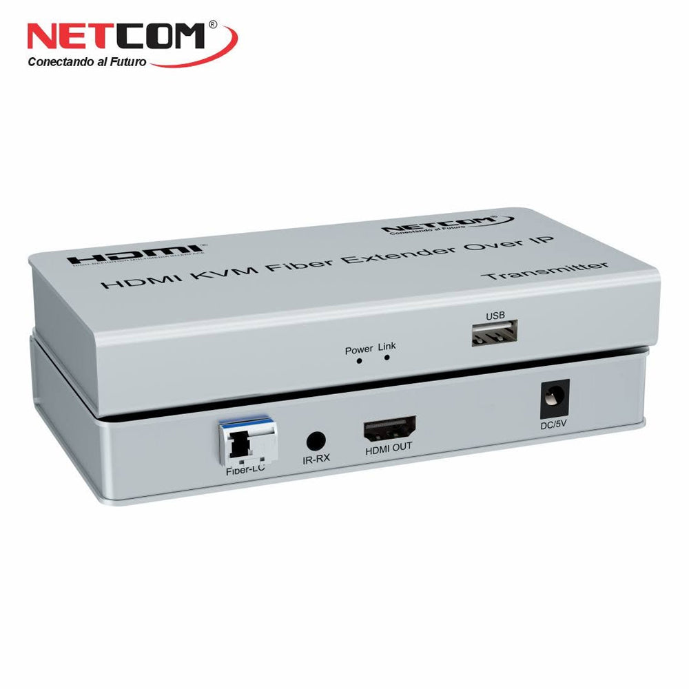 Extensor HDMI por Fibra Óptica NETCOM 20Km Full HD 1080p KVM USB IR Loop Out LC Monomode Over IP S1577