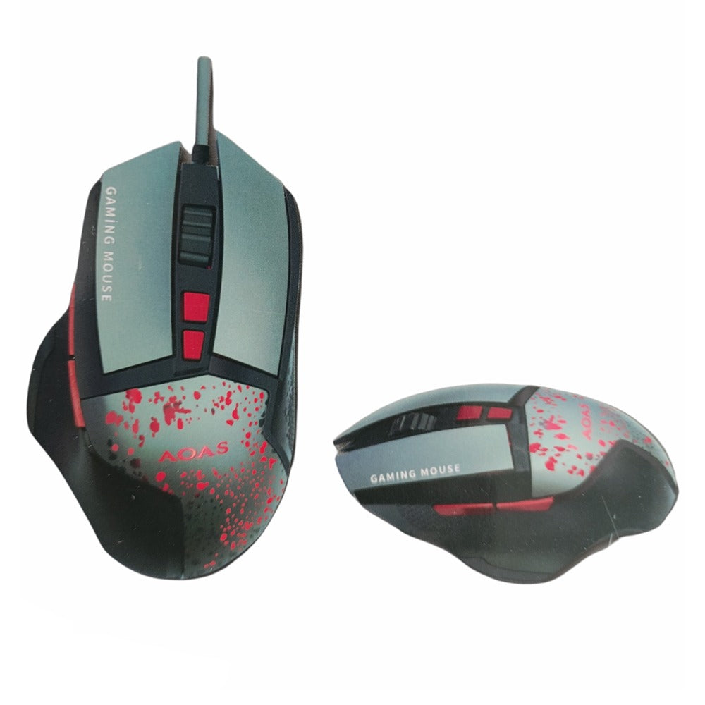 Mouse Gamer Aoas K80 Rgb Iluminación Led 3200 Dpi Cable 1.8m S0750