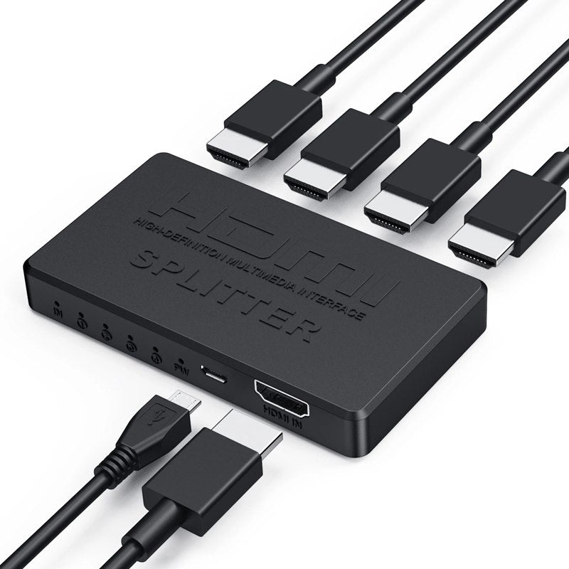 Splitter Hdmi 1x4 Full Hd 4K 3D 1080P 60Hz Multiplica Señal S1623
