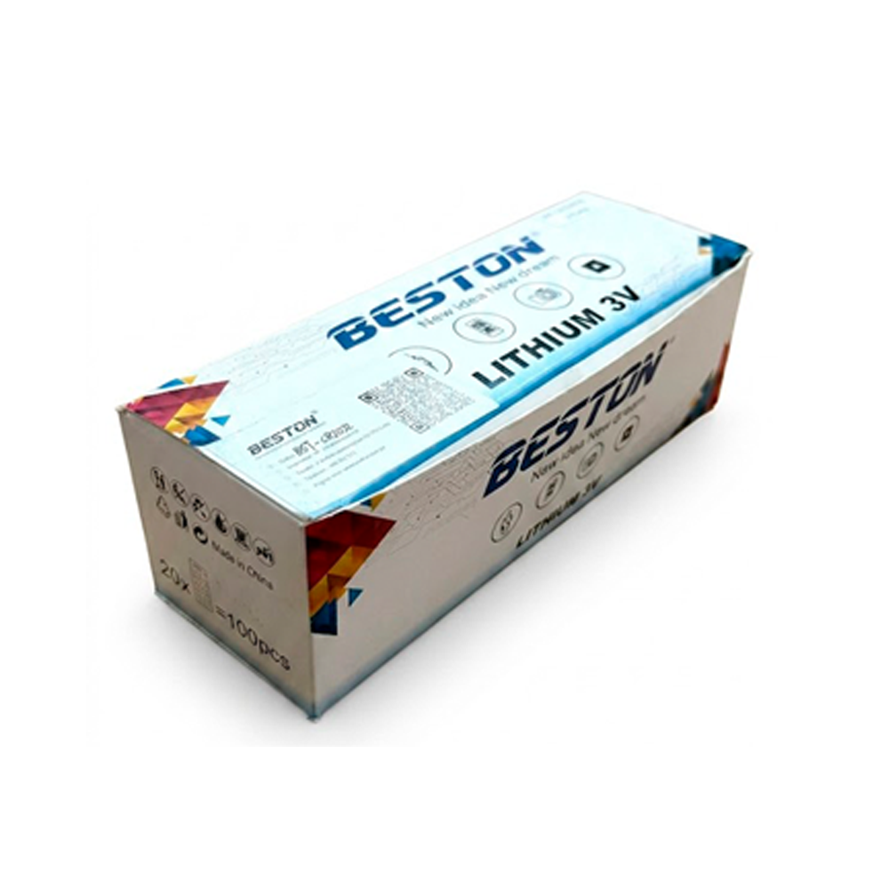 Caja de Pilas de Litio 3V Beston CR2032 (100 Unidades) S2116