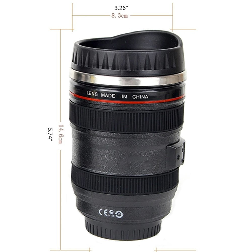 Taza Termica Lente Fotografico Tomatodo Mug Camara Cafe Te Negro S1625