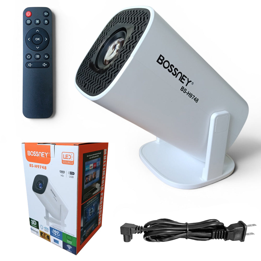 Proyector WiFi 5G 4K 1080P Full HD Bluetooth 5.0 Android 11 BOSSNEY BS-H9748 S2120