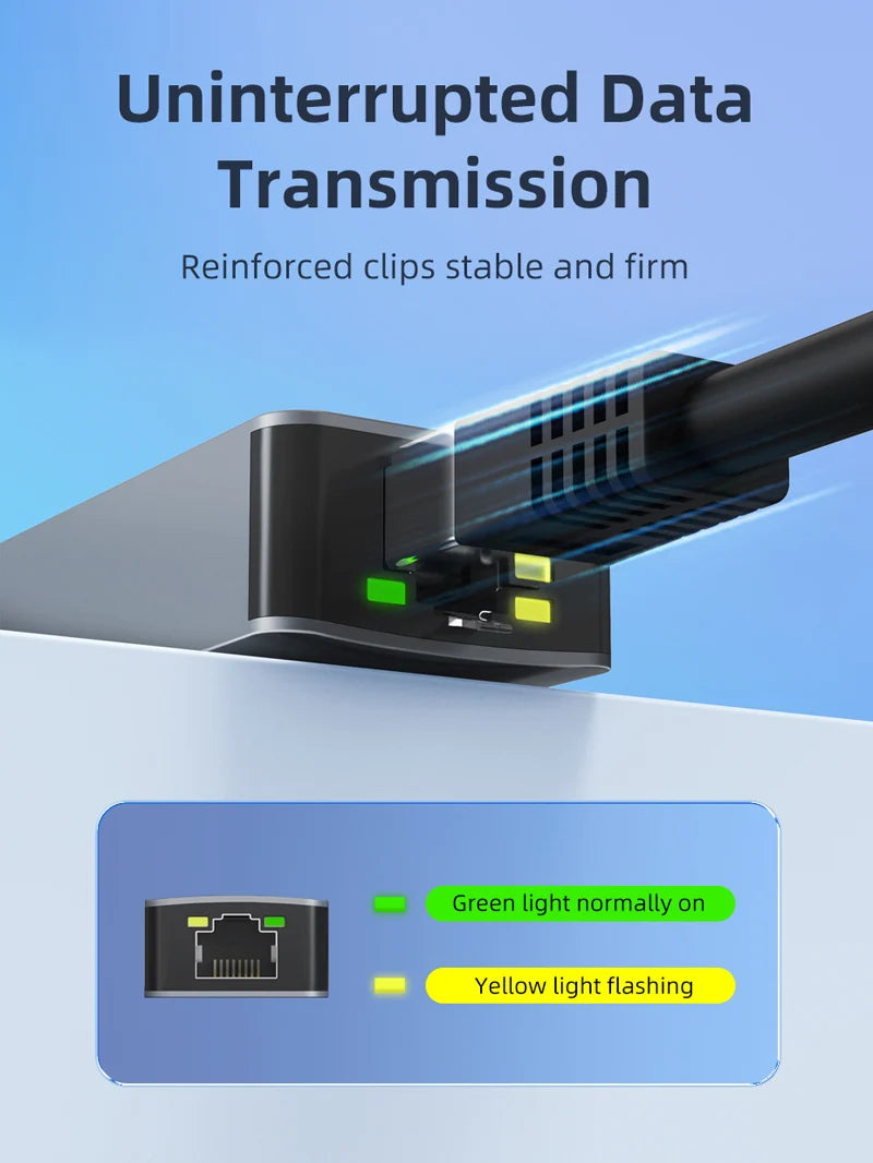 Adaptador USB-C a Red Ethernet RJ45 2.5G CABLETIME 2500Mbps Aluminio Plug & Play MacBook PC s2264