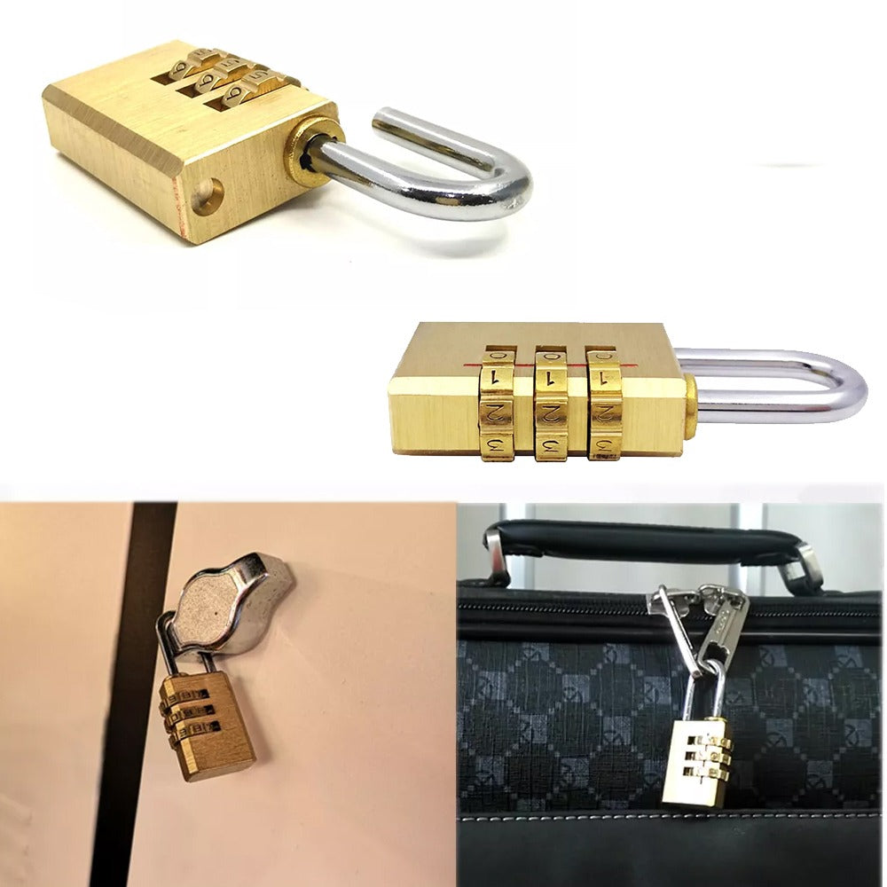 Candado Seguridad Mochilas Casillero Maleta Viaje 3 Dígitos ch04A S1116